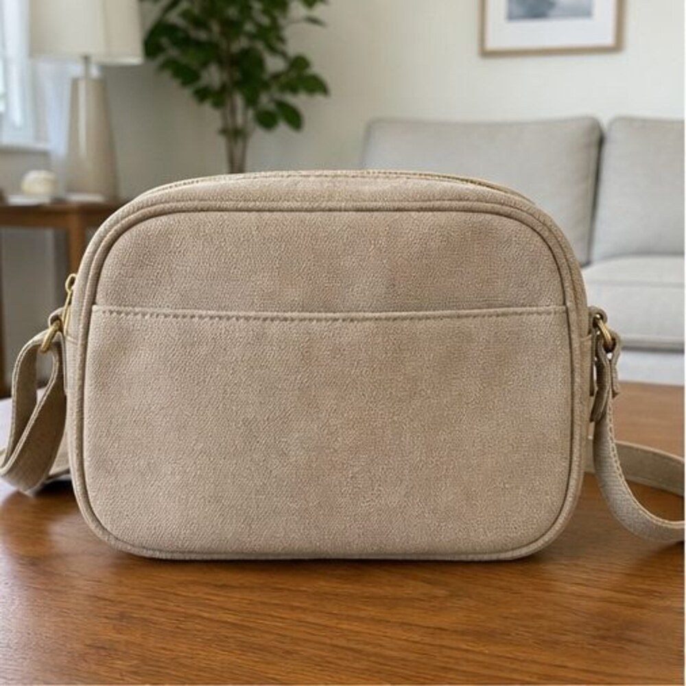 Tan Canvas Crossbody Bag